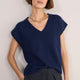 Fleur V-Neck Tank - Midnight