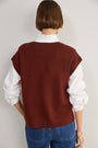 Fleur V-Neck Tank - Rust