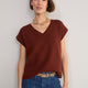 Fleur V-Neck Tank - Rust