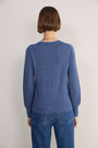 Fleurine Double Layered Jumper - Denim Blue/Blue Trim