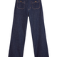 Flossie Button Pocket Flared Jean - Rinse Wash - Regular