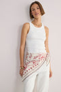 DB x WYSE Large Scarf - Ivory Bandana Print