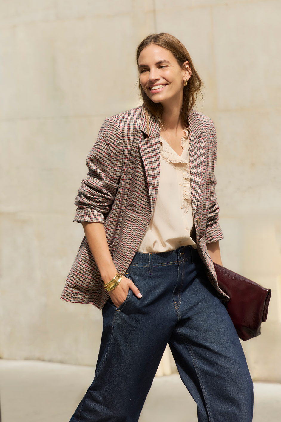 Frankie Silk Blouse - Oyster