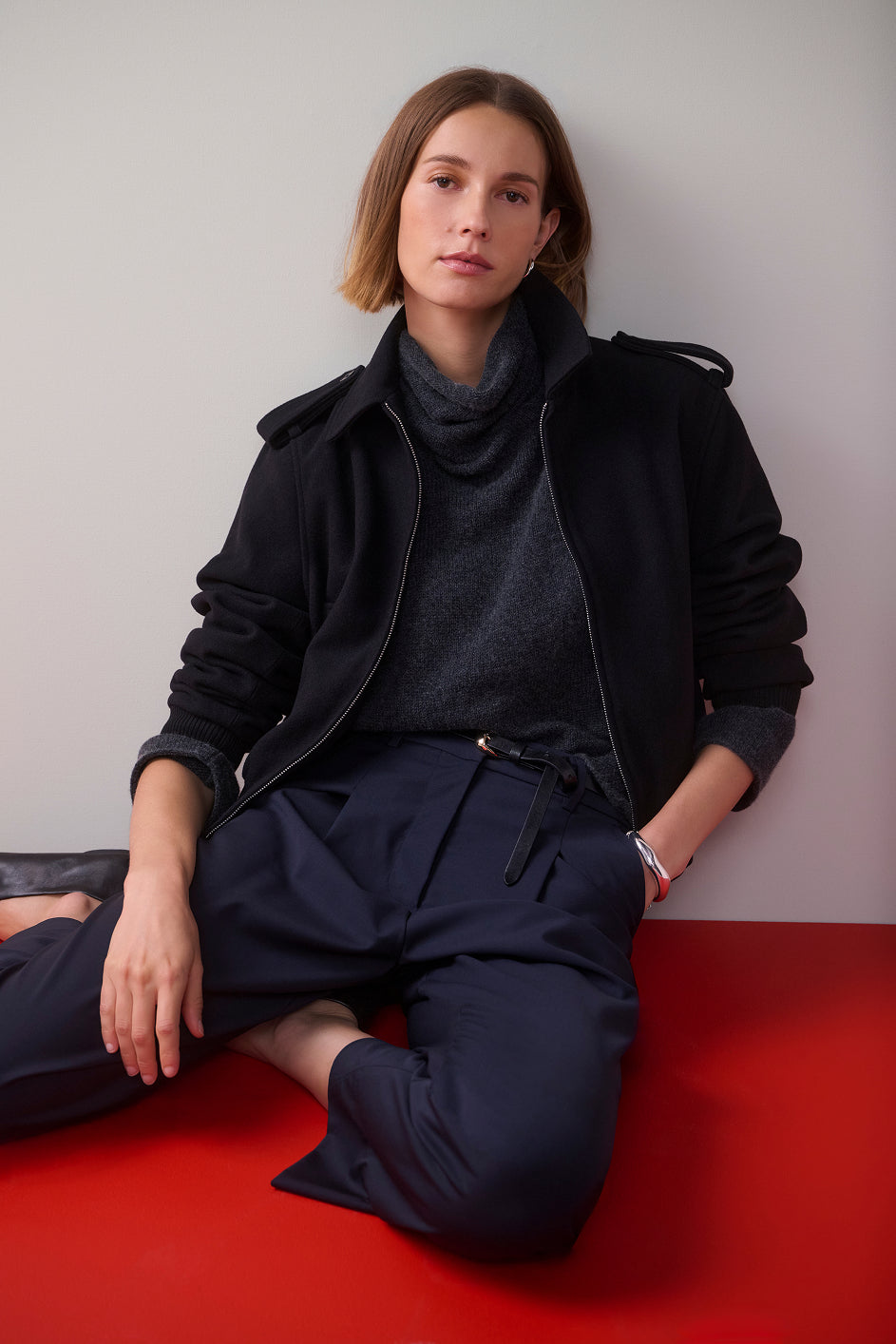 Thea Roll-Neck Jumper - Charcoal Grey