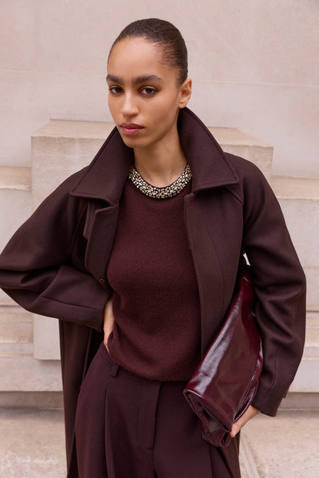 Bridget Wool Coat - Chocolate