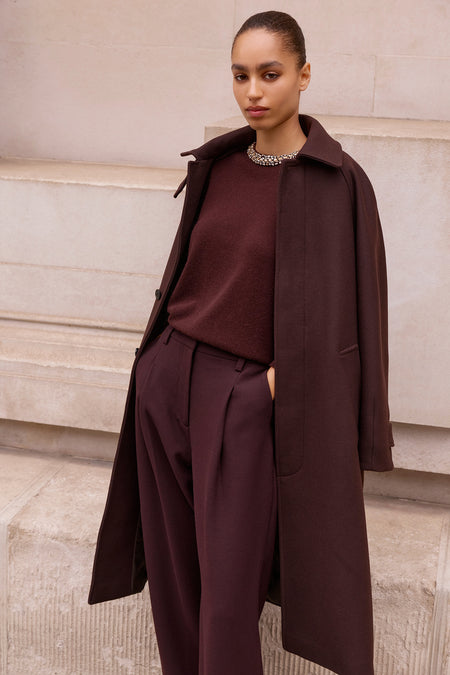 Bridget Wool Coat - Chocolate