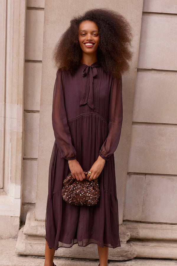 Juliette Dress - Aubergine