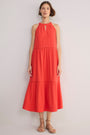 Hayley Halterneck Dress - Coral
