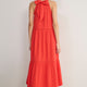 Hayley Halterneck Dress - Coral
