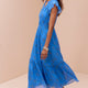 Miah Silk Blend Dress - Regatta Blue