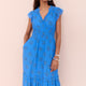 Miah Silk Blend Dress - Regatta Blue