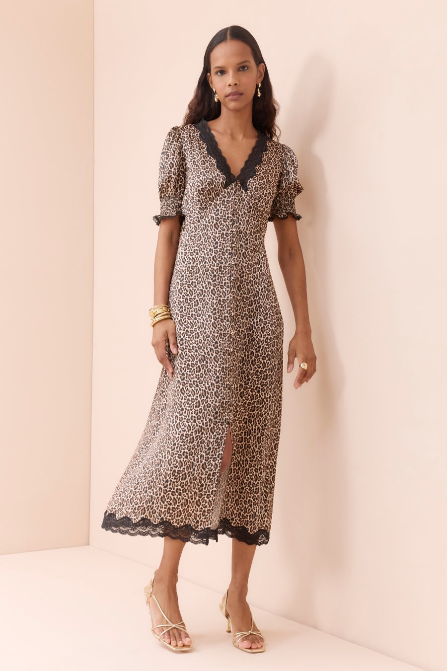 Eloise Silk Dress - Leopard