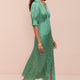 Bernie Silk Dress - Green Spot