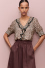 Laurent Silk Blouse - Leopard