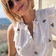 Felicity Top - White Embroidered