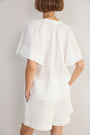 DB x WYSE Linen Blouse - White
