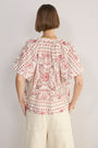 DB x WYSE Blouse - Ivory Bandana Print
