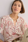 DB x WYSE Blouse - Ivory Bandana Print