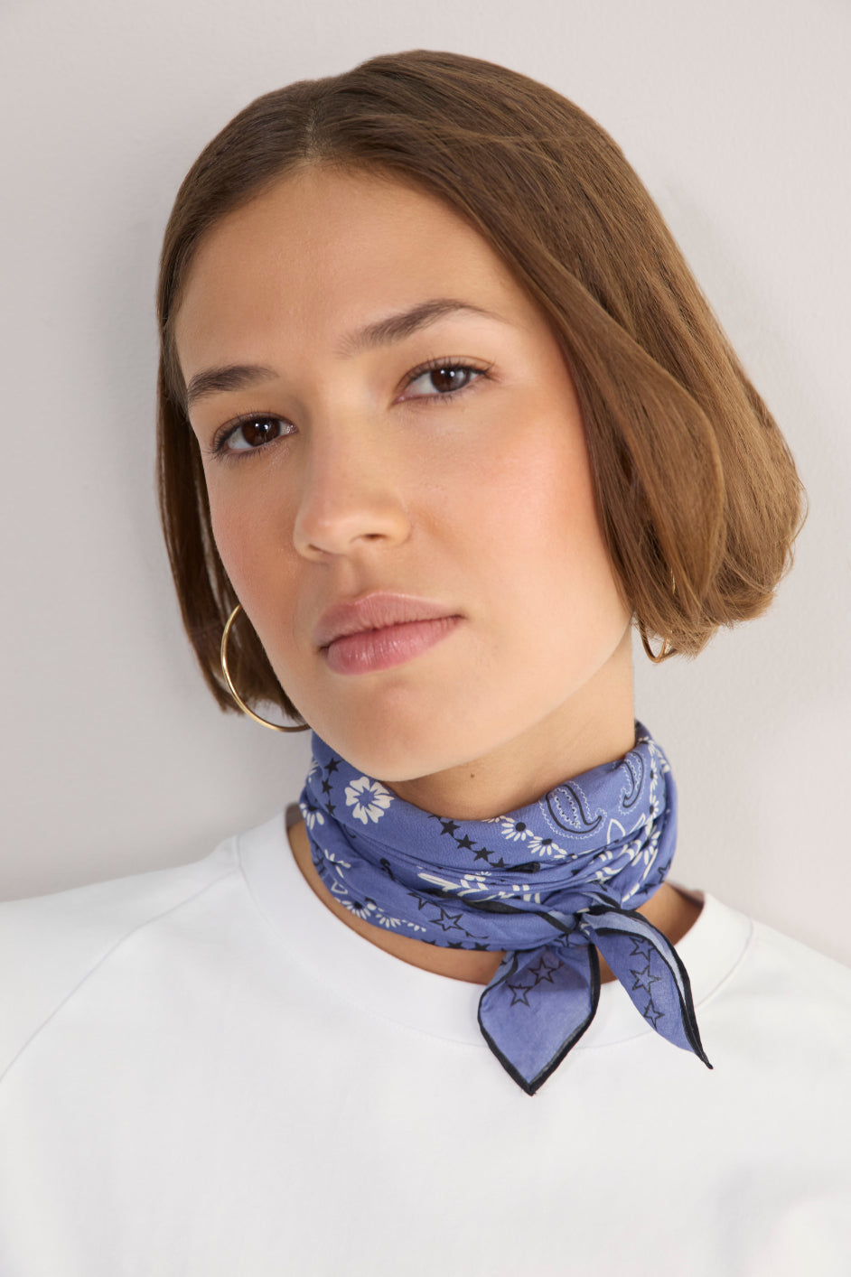 DB x WYSE Scarf - Denim Blue Bandana Print