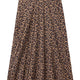 Ella Silk Skirt - Leopard