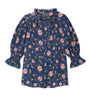 Francine Silk Blouse - Navy Floral