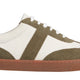 Gigi Leather Trainer - Ivory/Olive Green