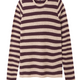 Chrissie Cashmere Jumper - Oat/Deep Fig Stripe