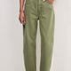 Abbey Barrel Leg Jean - Khaki