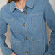 Ada Denim Jacket - Blue/Ivory Stripe