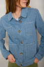 Ada Denim Jacket - Blue/Ivory Stripe