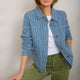Ada Denim Jacket - Blue/Ivory Stripe