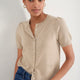 Ada Short Sleeve Cardigan - Taupe