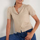 Ada Short Sleeve Cardigan - Taupe