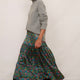 Saskia Satin Skirt - Fir/Multi