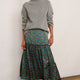 Saskia Satin Skirt - Fir/Multi