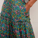 Saskia Satin Skirt - Fir/Multi