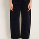 Aimee Horseshoe Cotton Velvet Trouser - Black