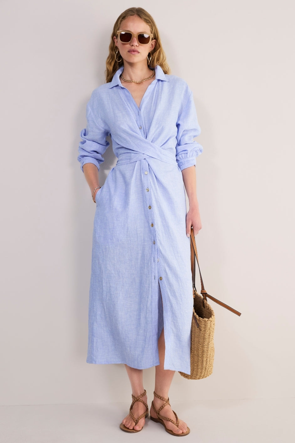 Aisling Shirt Dress - Chambray