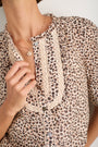Alexa Silk Blend Blouse - Leopard