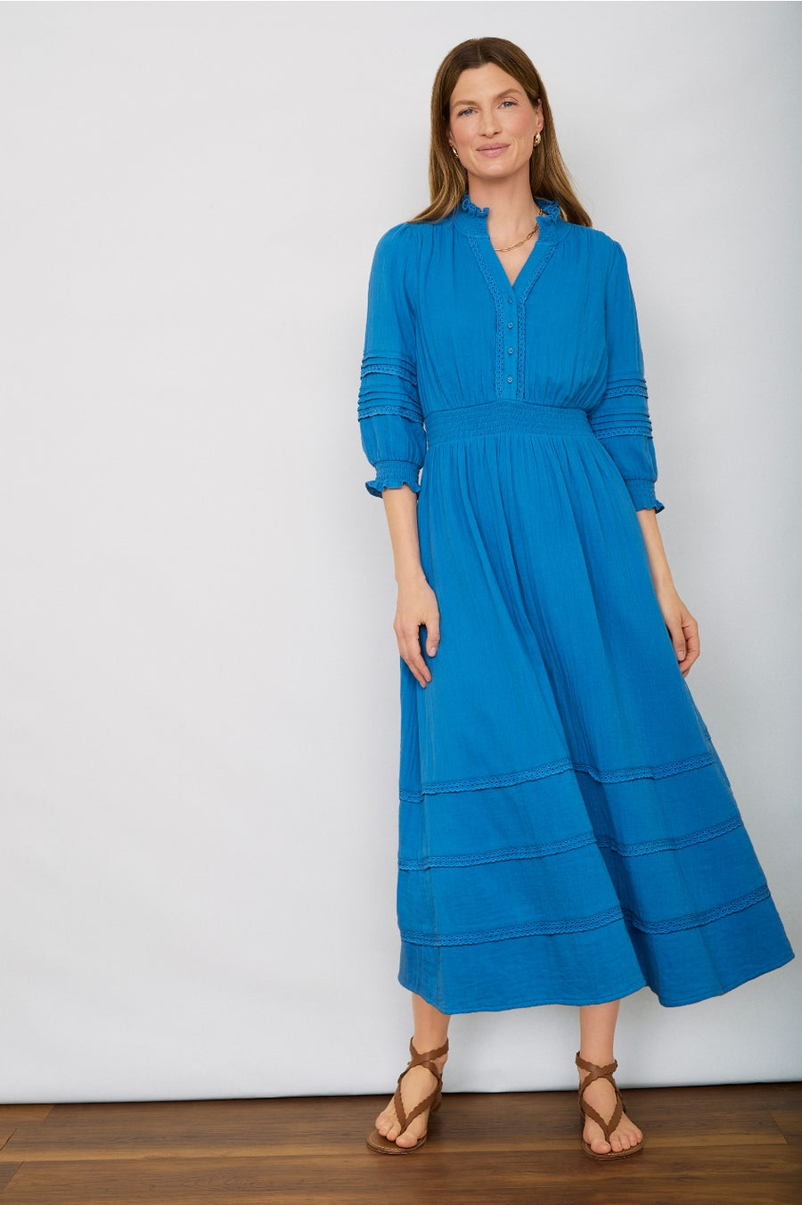 Alina Dress - Azure Blue