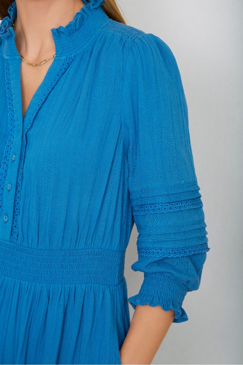 Alina Dress - Azure Blue