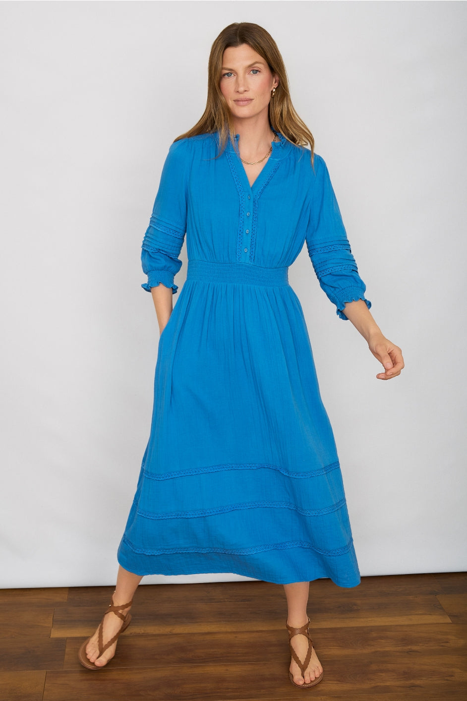 Alina Dress - Azure Blue