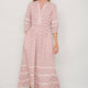 Alina Dress - Ivory/ Pink Woodblock