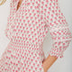 Alina Dress - Ivory/ Pink Woodblock
