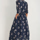 Alina Silk Blend Dress - Midnight Spaced Floral