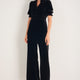 Alina Silk Velvet Jumpsuit - Black