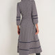 Alina Ponte Dress - Midnight Block Geo