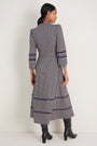 Alina Ponte Dress - Midnight Block Geo