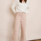 Allie Flare Cropped Jean - Dusky Pink