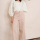 Allie Flare Cropped Jean - Dusky Pink